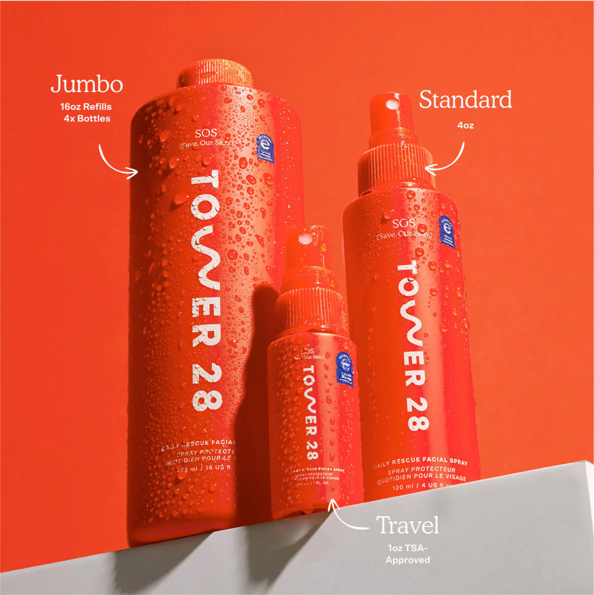Tower 28 - Mini SOS Daily Hypochlorous Acid Spray for Breakouts & Redness