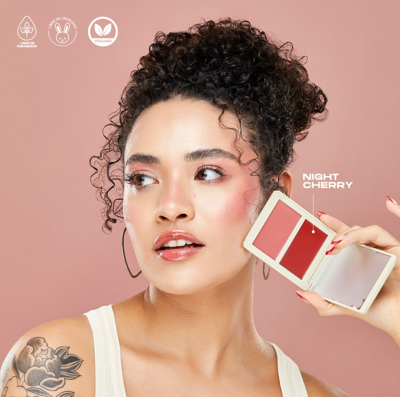 RUBOR EN DÚO CREMA Y POLVO COMPACTO