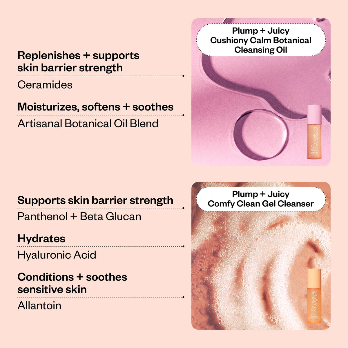 Kosas - Mini Plump + Juicy Double Cleansing System